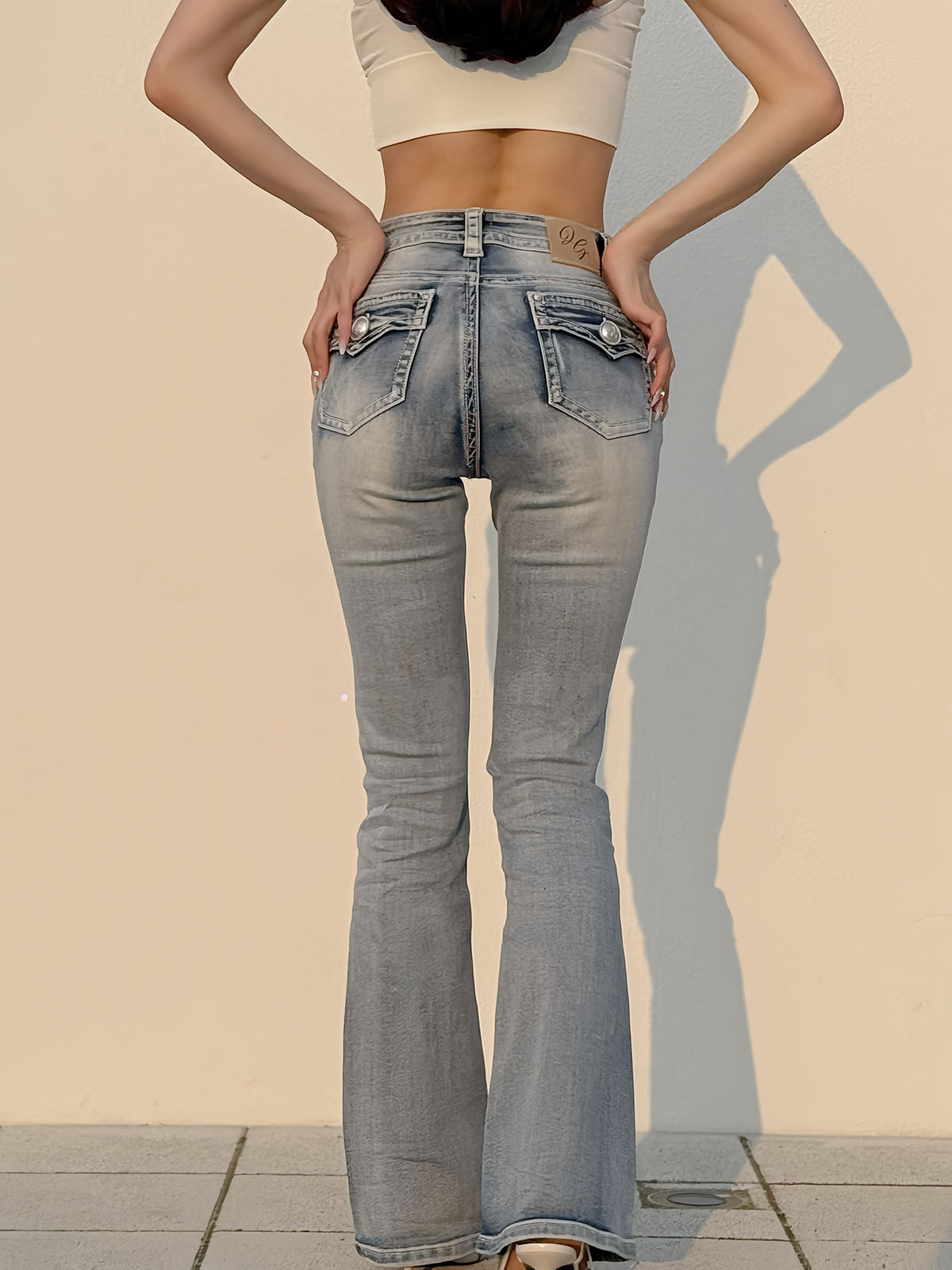 クン Babyフラップハイウォッシュdenim カラー:ハイライトウォッシュ