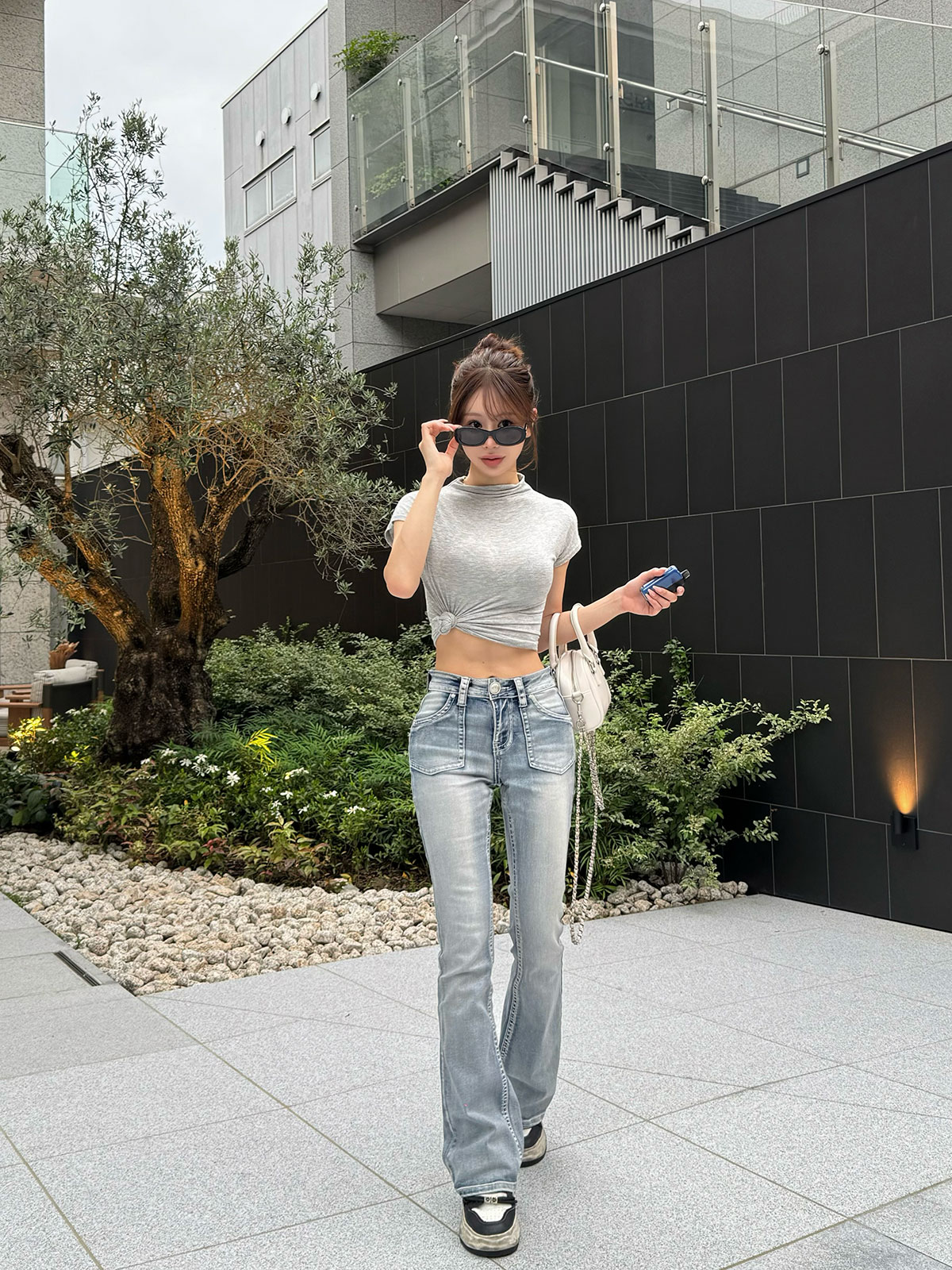 クン Babyフラップハイウォッシュdenim カラー:ハイライトウォッシュ