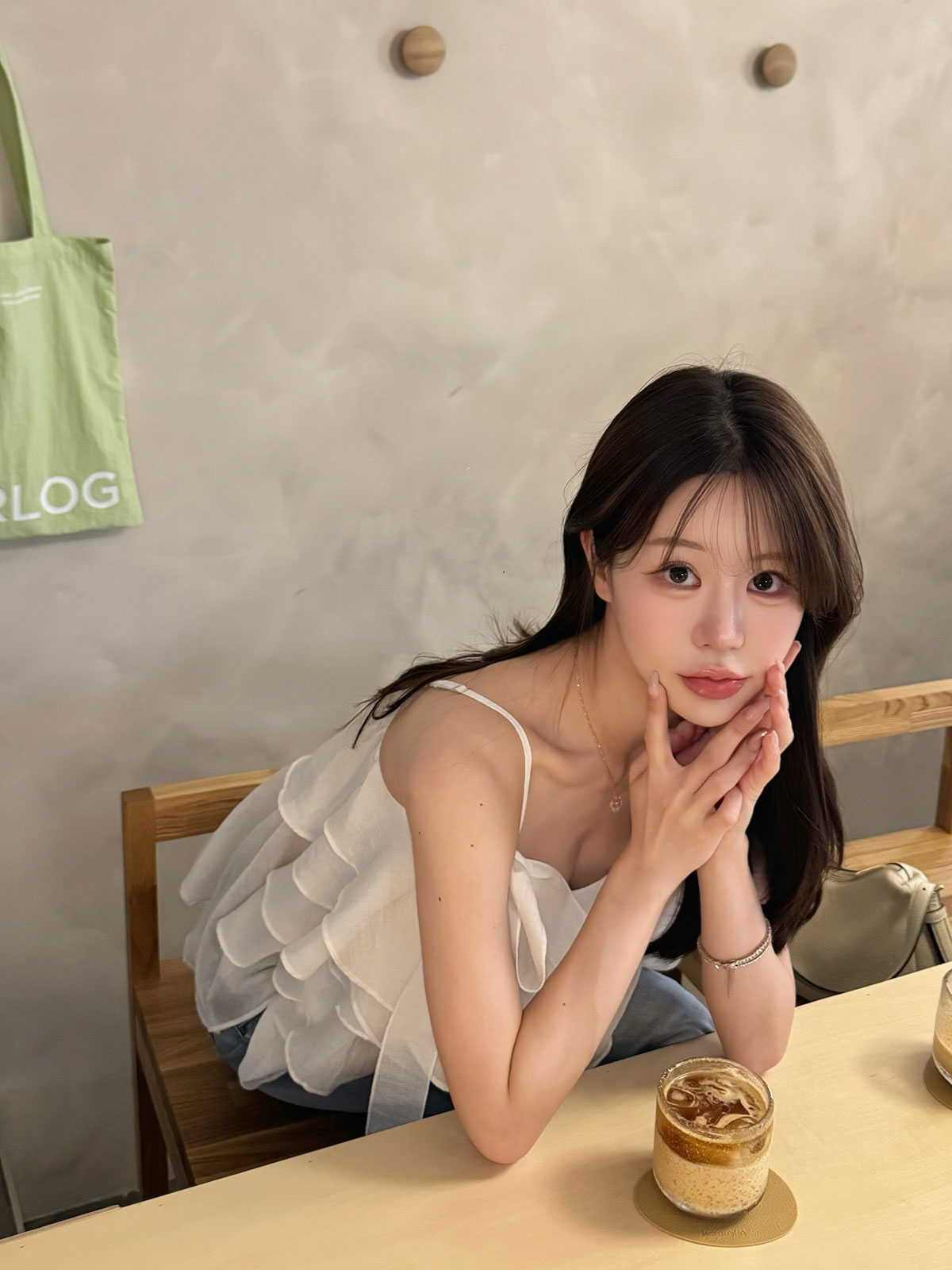 クン sugarシフォンレイヤーキャミtop カラー:ブラック、アイボリー、ラベンダー