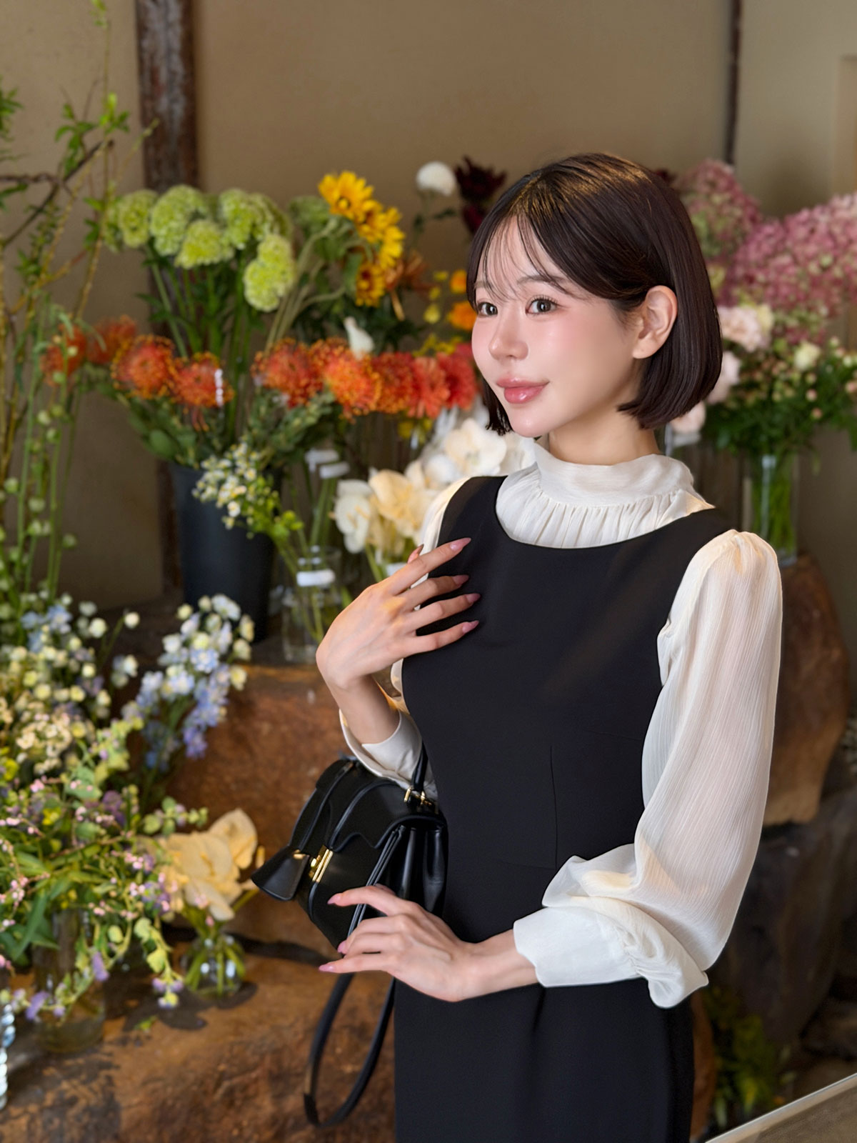 クン pencilスリムタックops カラー:ブラック、アイボリー