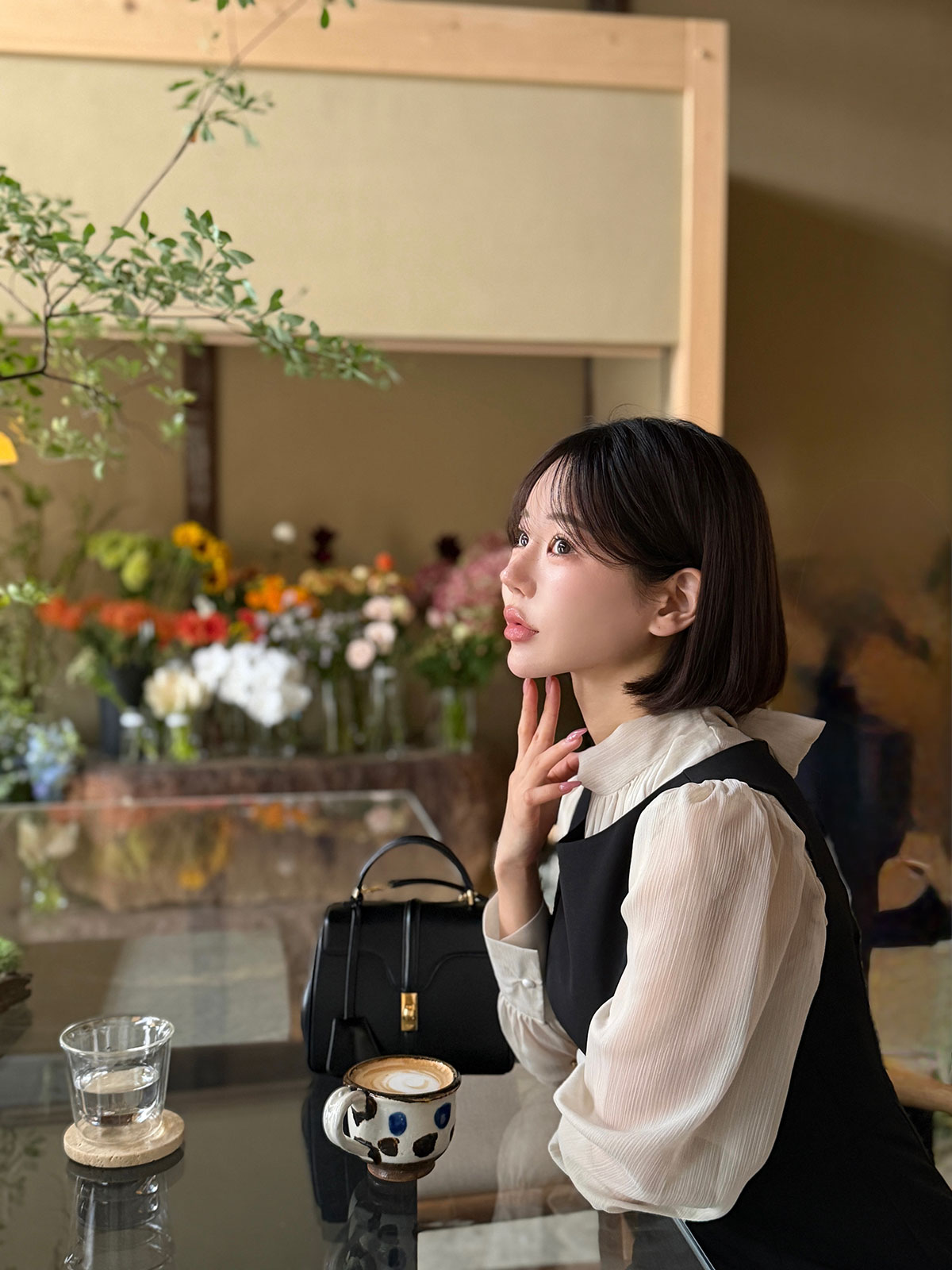 クン pencilスリムタックops カラー:ブラック、アイボリー