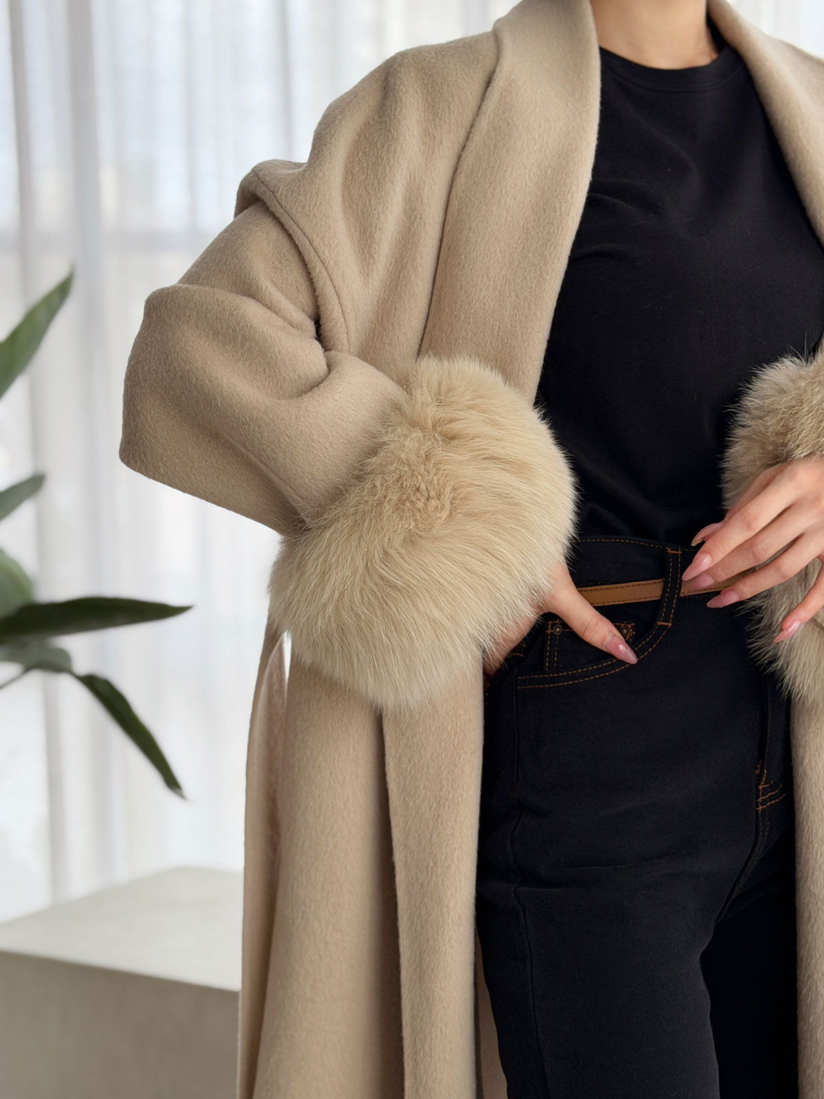 クン Classyローブファーcoat カラー:クリームアイボリー、ベージュ