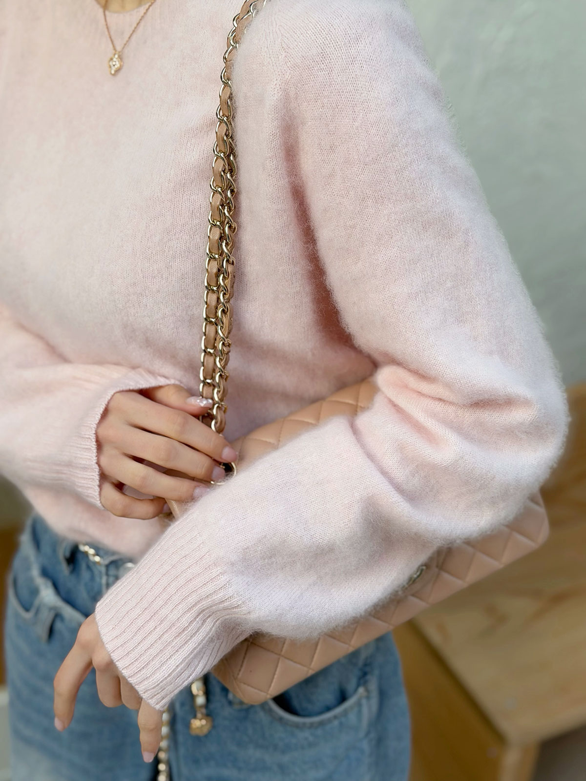 ���� Moelleux����������knit ���顼:���եȥ����ܥ꡼���ߥå����⥫���ڥ���ԥ�