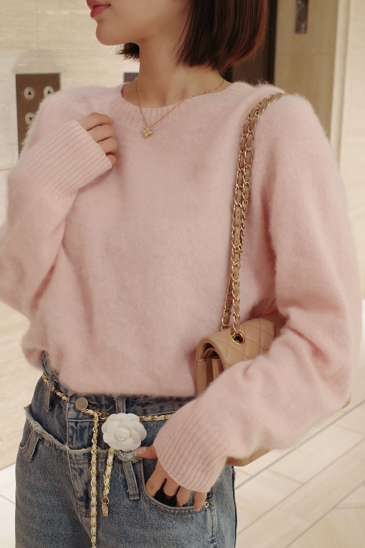 ���� Moelleux����������knit ���顼:���եȥ����ܥ꡼���ߥå����⥫���ڥ���ԥ�