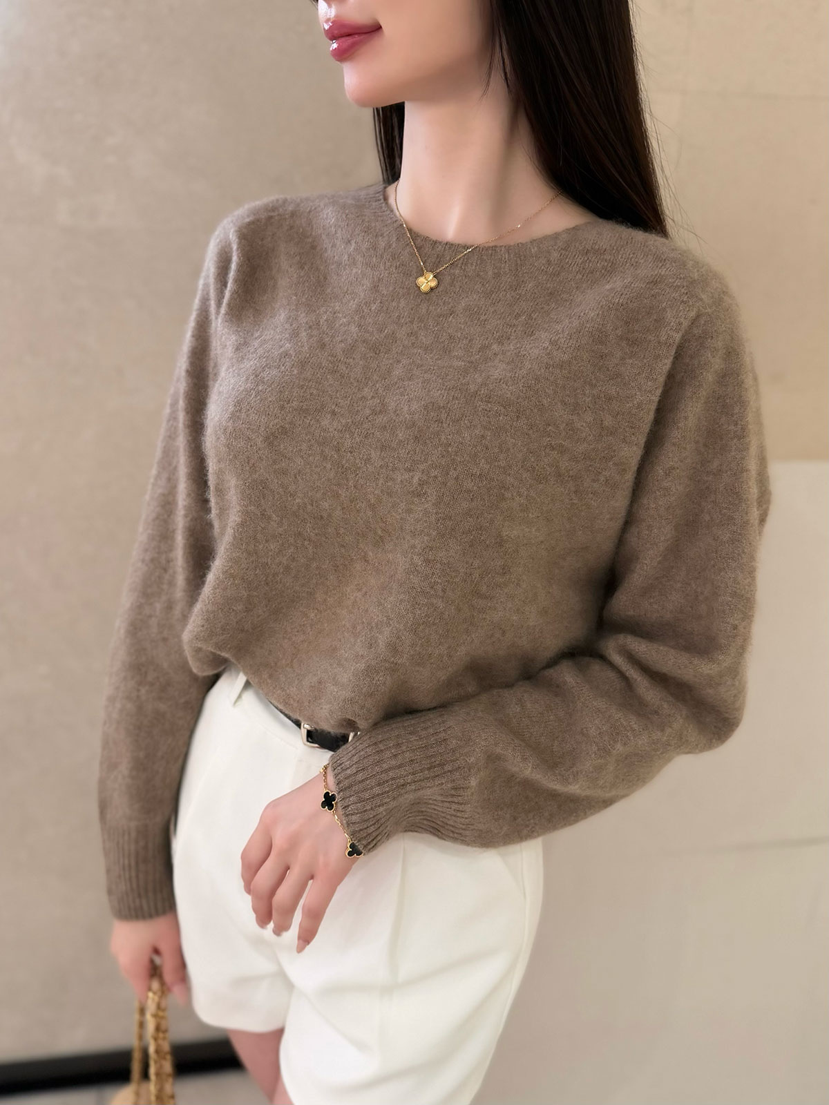 ���� Moelleux����������knit ���顼:���եȥ����ܥ꡼���ߥå����⥫���ڥ���ԥ�