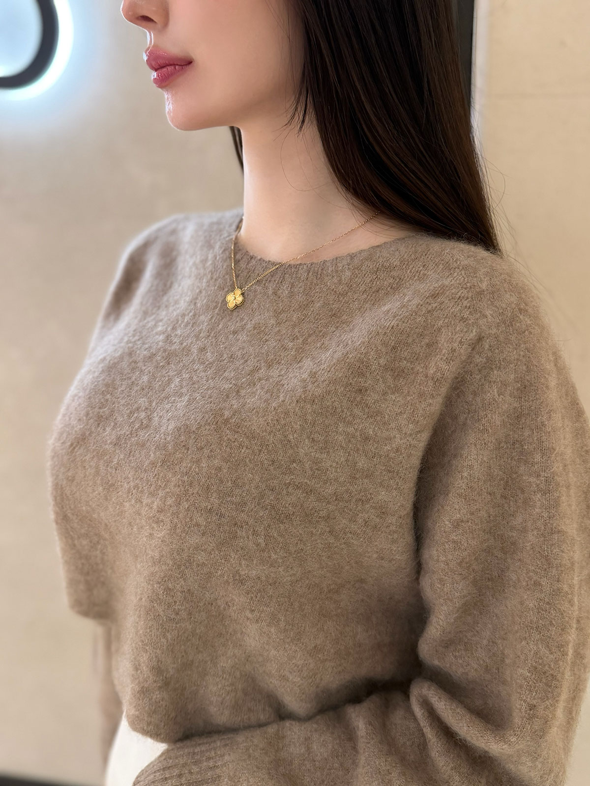 ���� Moelleux����������knit ���顼:���եȥ����ܥ꡼���ߥå����⥫���ڥ���ԥ�