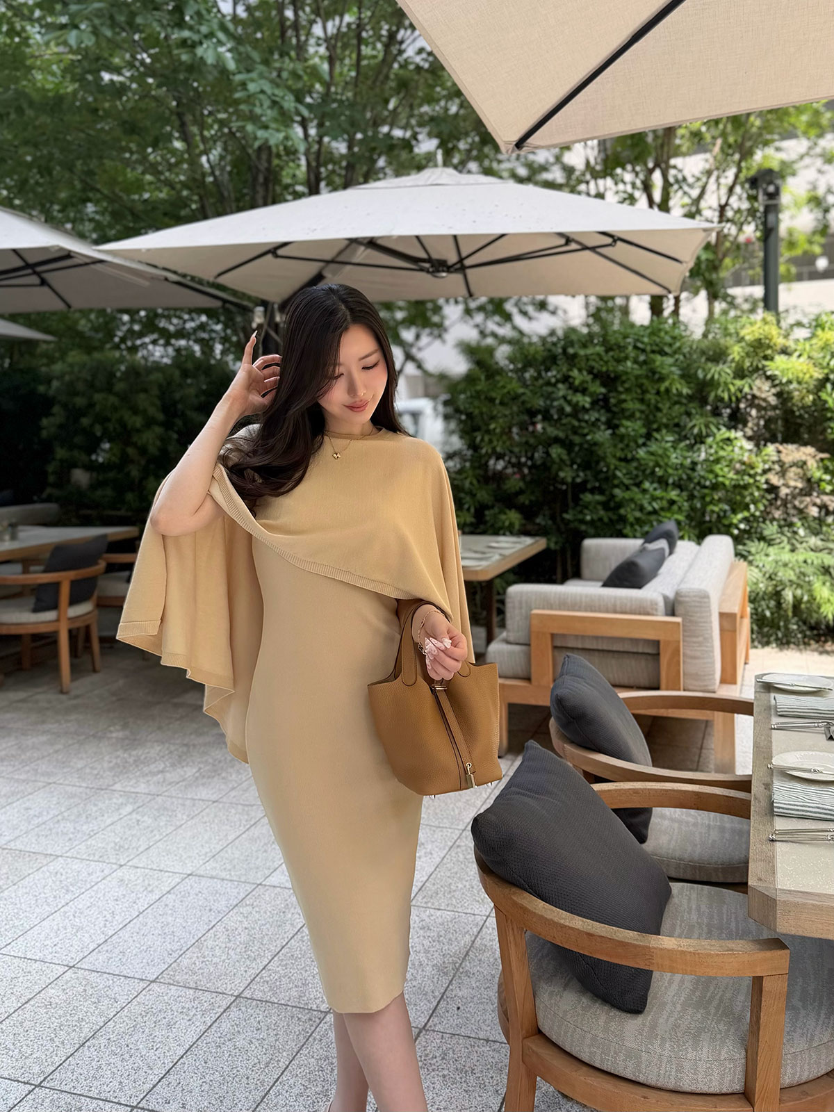 ���� Etoffe Belt Cape ops ���顼:�֥�å����饤�ȥ١�����