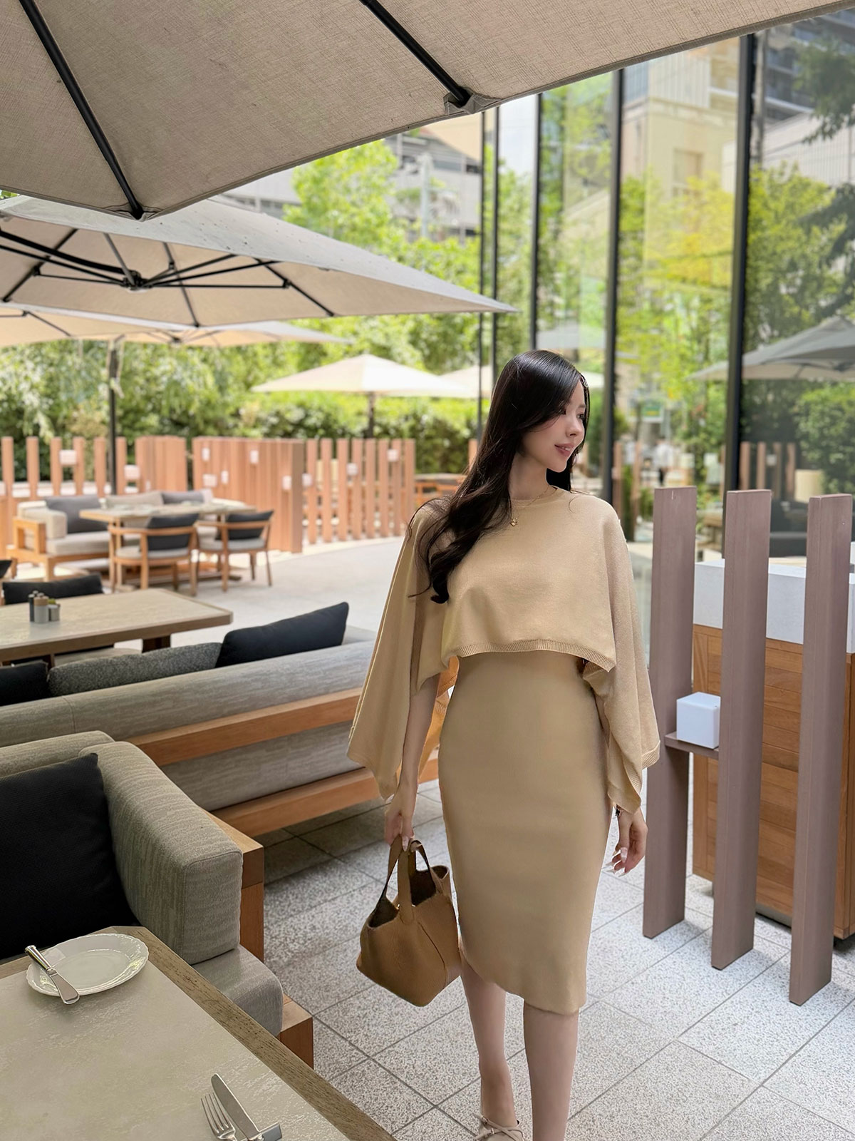 ���� Etoffe Belt Cape ops ���顼:�֥�å����饤�ȥ١�����