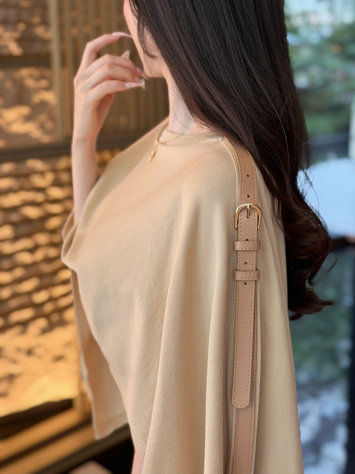 ���� Etoffe Belt Cape ops ���顼:�֥�å����饤�ȥ١�����