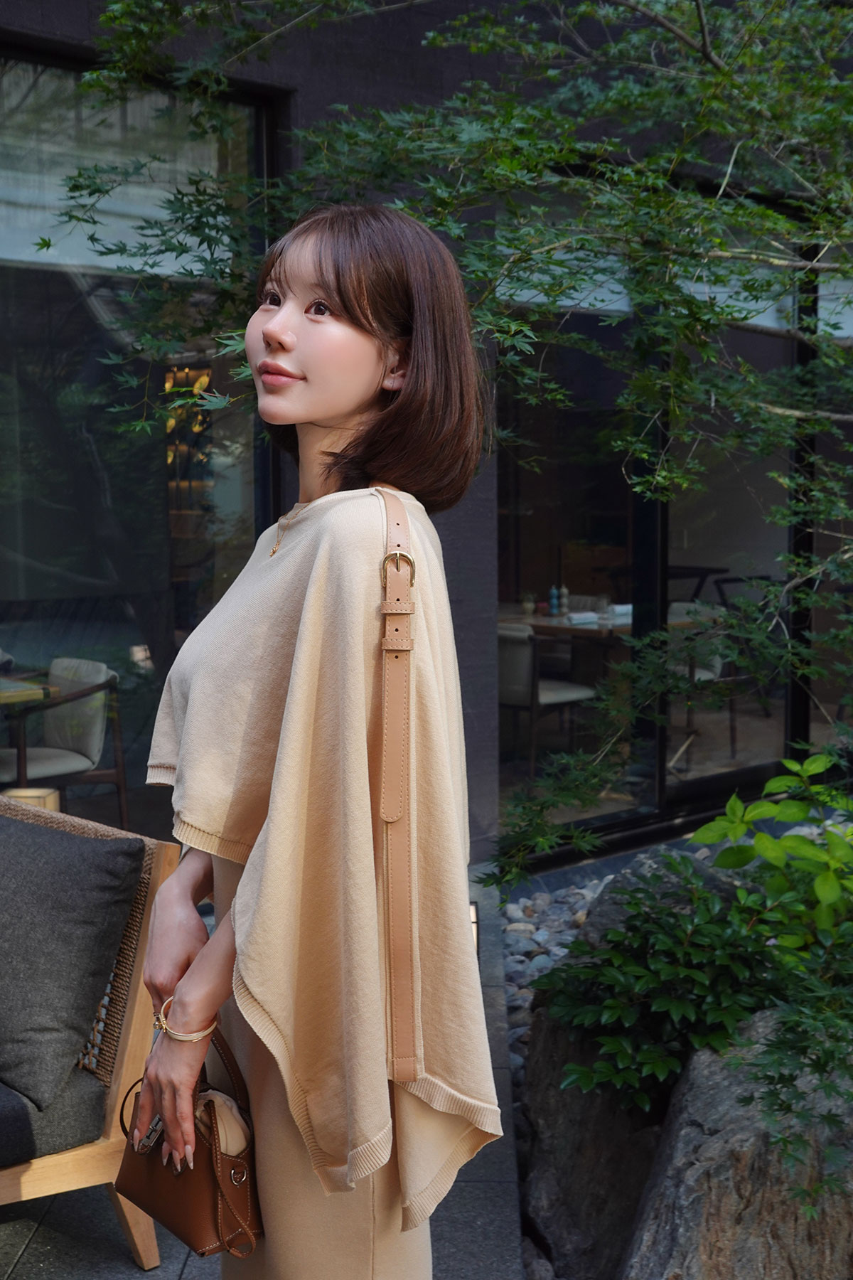 ���� Etoffe Belt Cape ops ���顼:�֥�å����饤�ȥ١�����