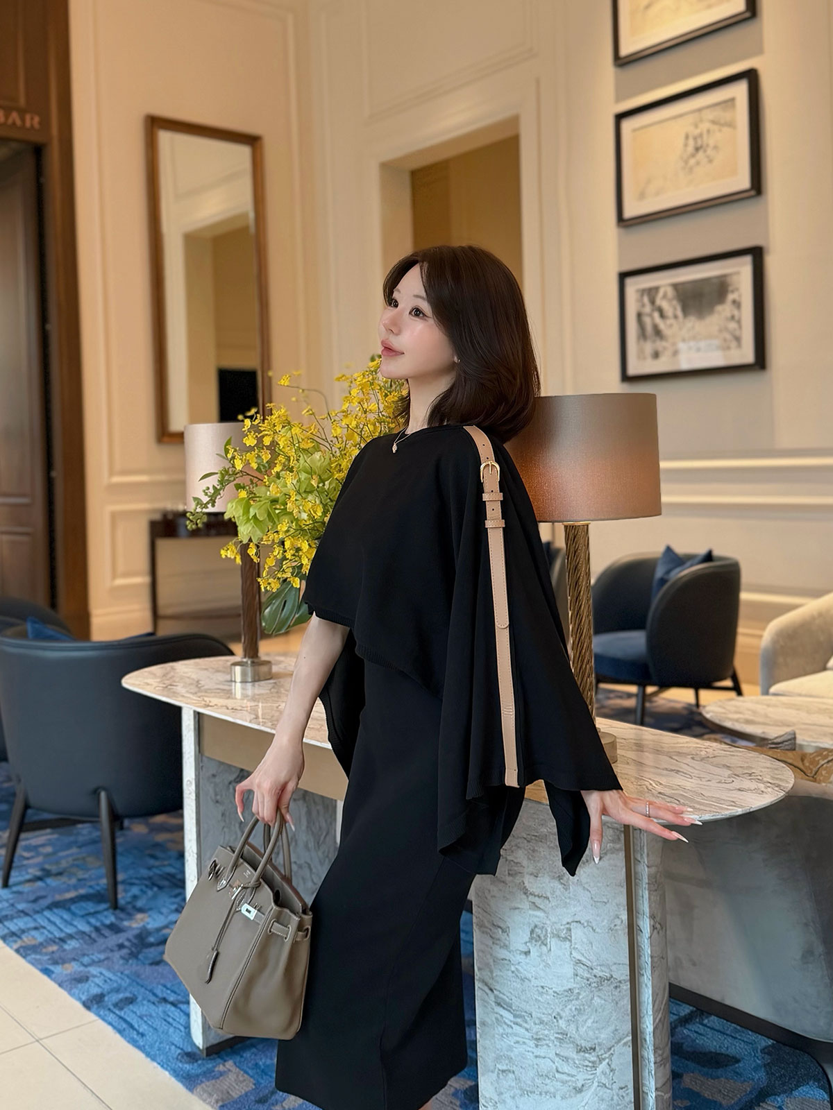 ���� Etoffe Belt Cape ops ���顼:�֥�å����饤�ȥ١�����