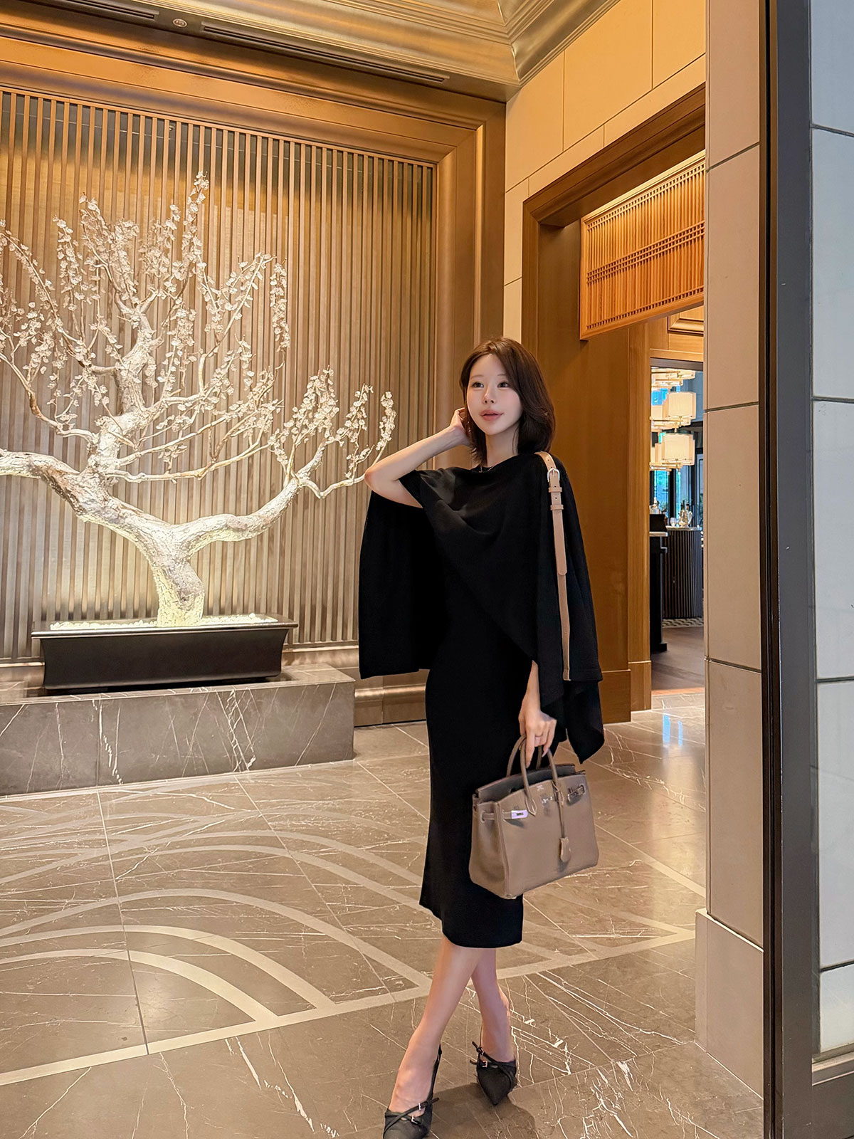 ���� Etoffe Belt Cape ops ���顼:�֥�å����饤�ȥ١�����