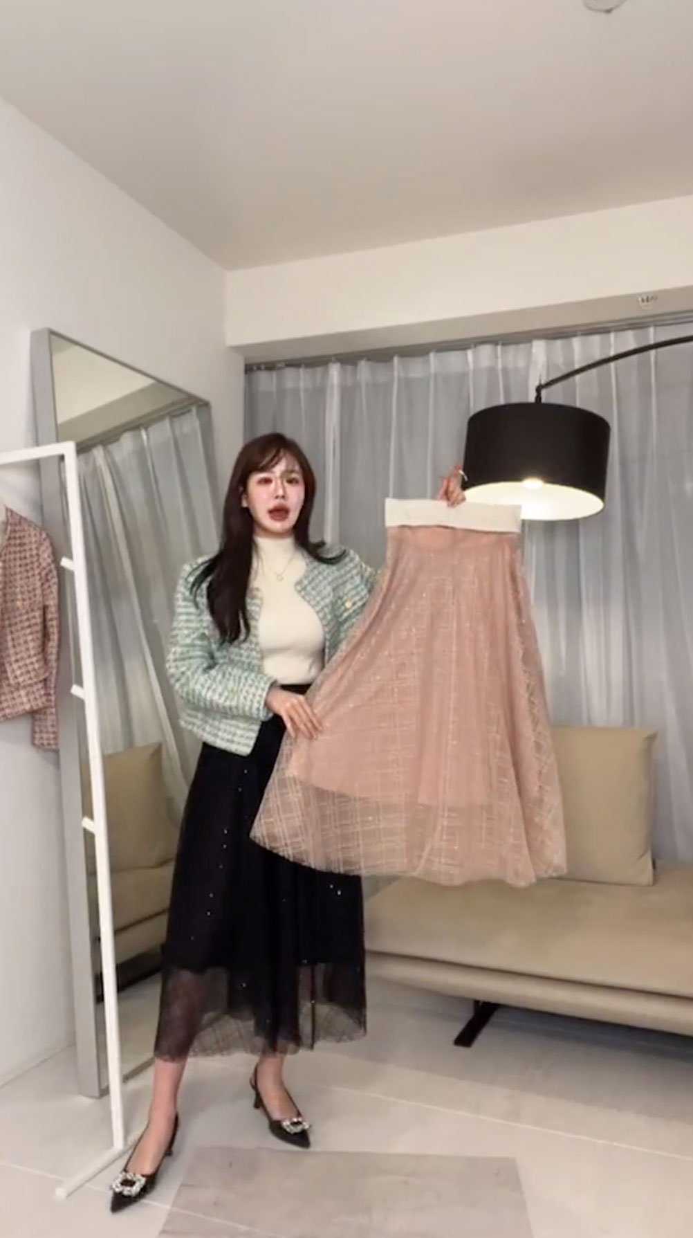 クン ブリンググレンチェックチュールsk カラー: 