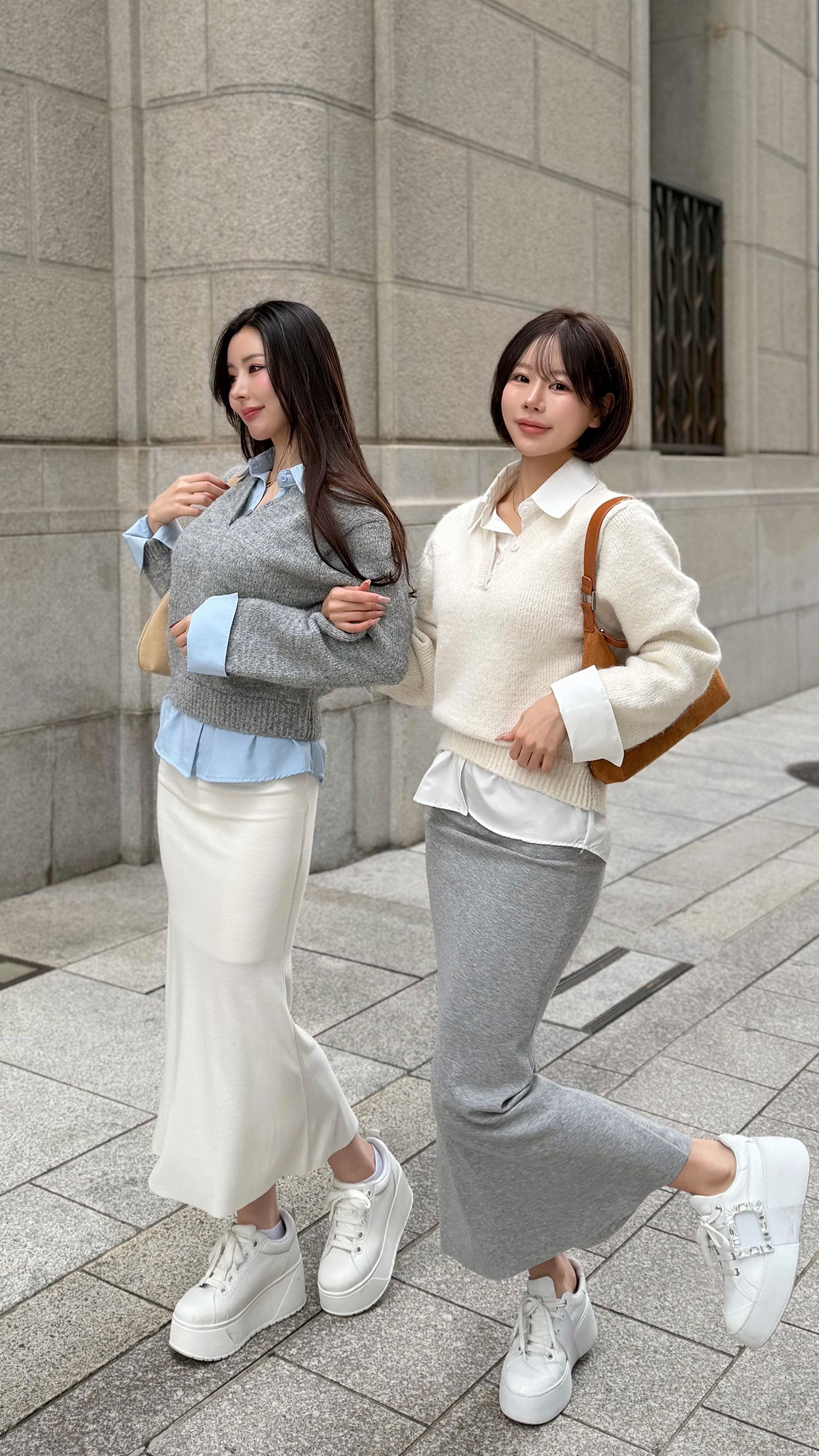 ドッキングオーバーシルエットシャツknit カラー: アイボリー、グレー