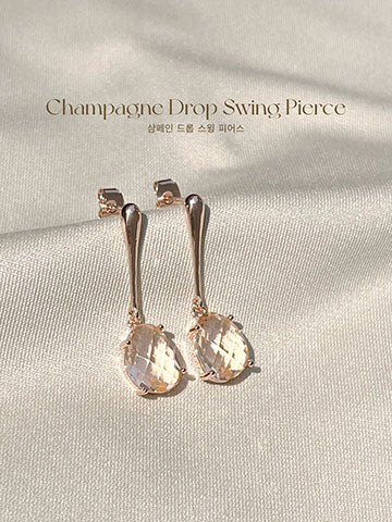 クン シャンパンドロップスイングピアス