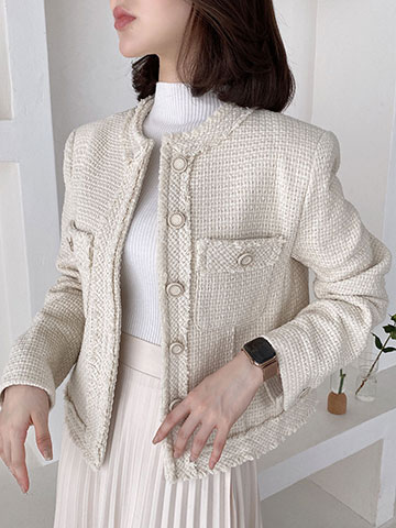 qung classic tweed jacket