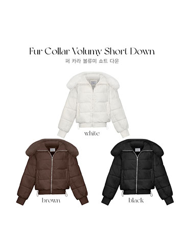 クン ファーカラーボリューミーショートダウン カラー: