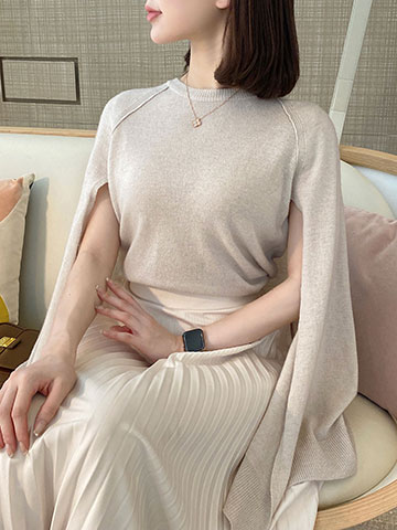 クン cape alpaca wool knit カラー: