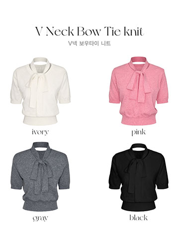 クン VネックボウタイKnit